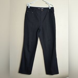 Eric Jeans Spandex 12 Classic Black Women's Tapered Leg Pants